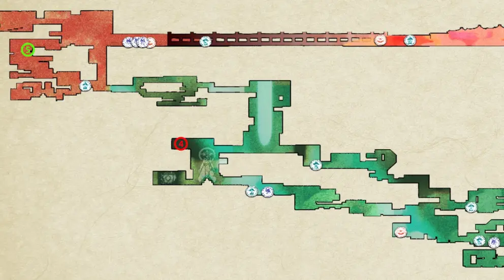 Map of Uzumaki Cave and Forest of Crimson Bamboo