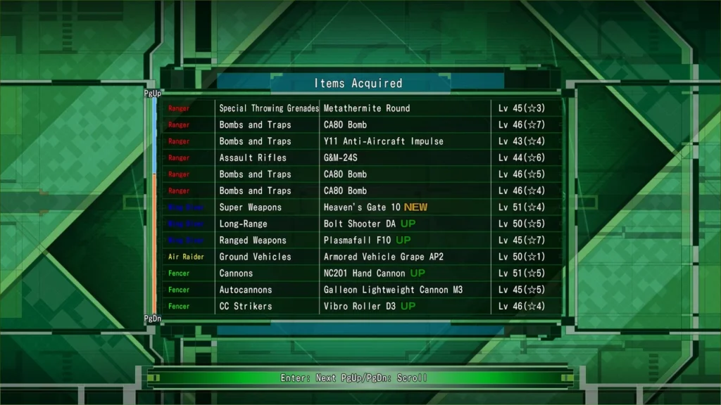 EDF 6 Weapon List