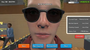 A happy customer in the TCG Card Shop Simulator game