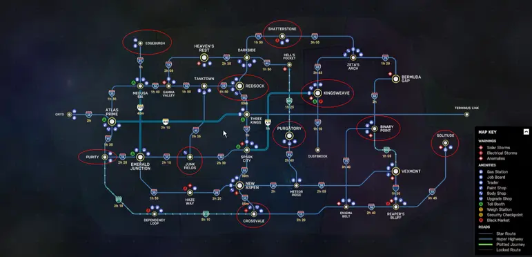 What zones to look in map