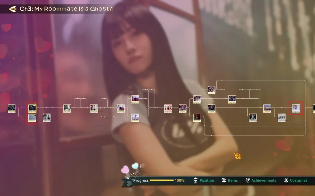 all choices, routes and keys in chapter 3 in Heartbeat in Thailand game.