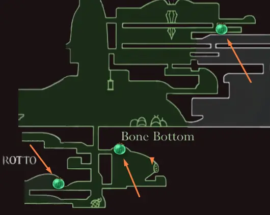 All Mossberry Locations on the Map in Hollow Knight Silksong game.