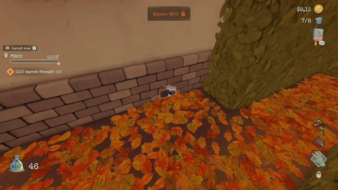 Inlet 7 at the backside of the house middle of the labyrinth location reference