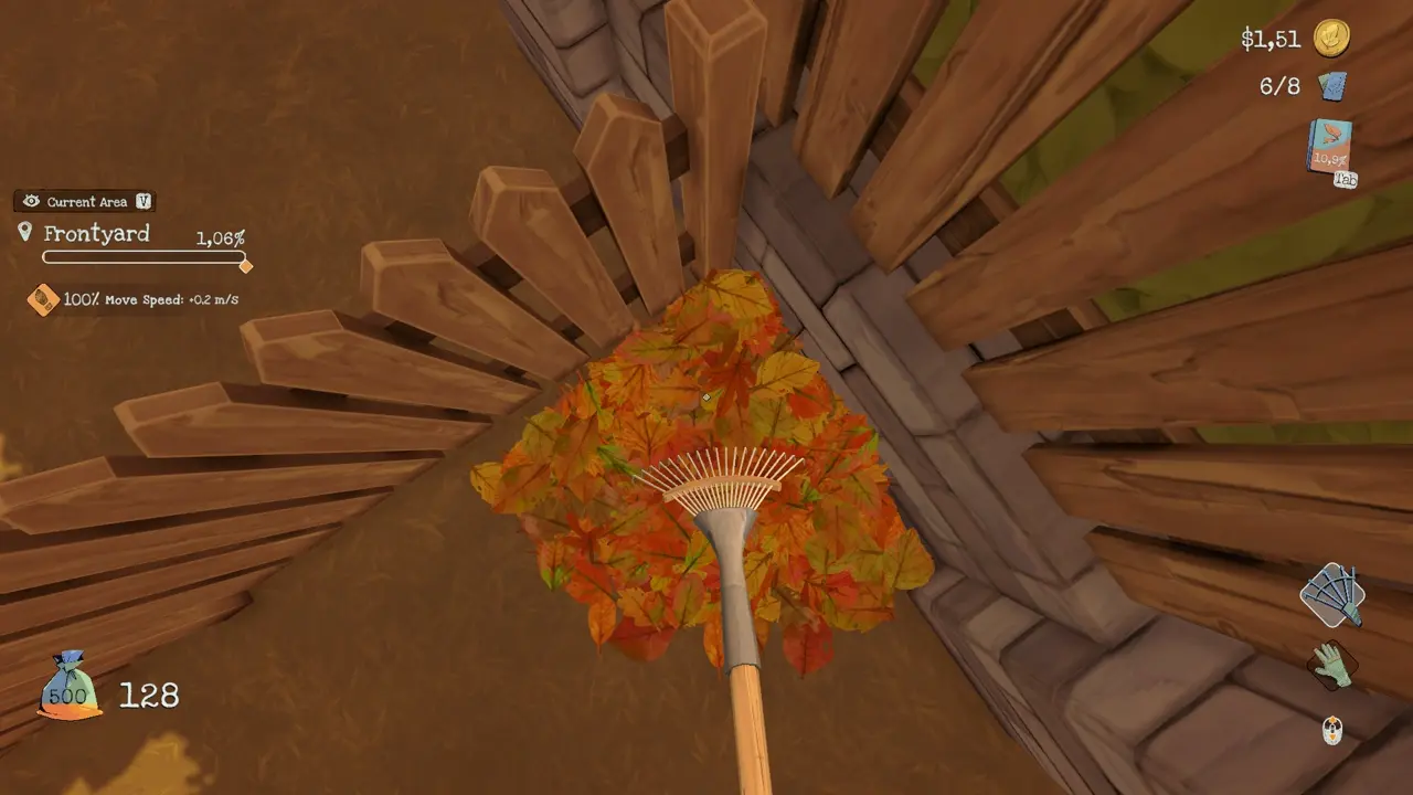 Example of a large 1000 leaf pile ready to jump in