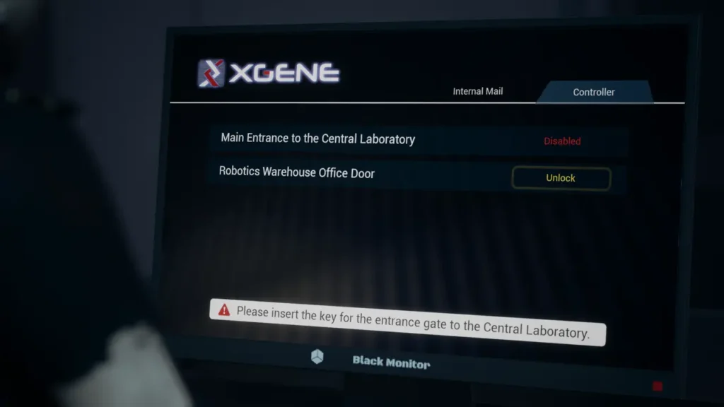 Proceed to the monitoring room at the entrance of the Central Laboratory