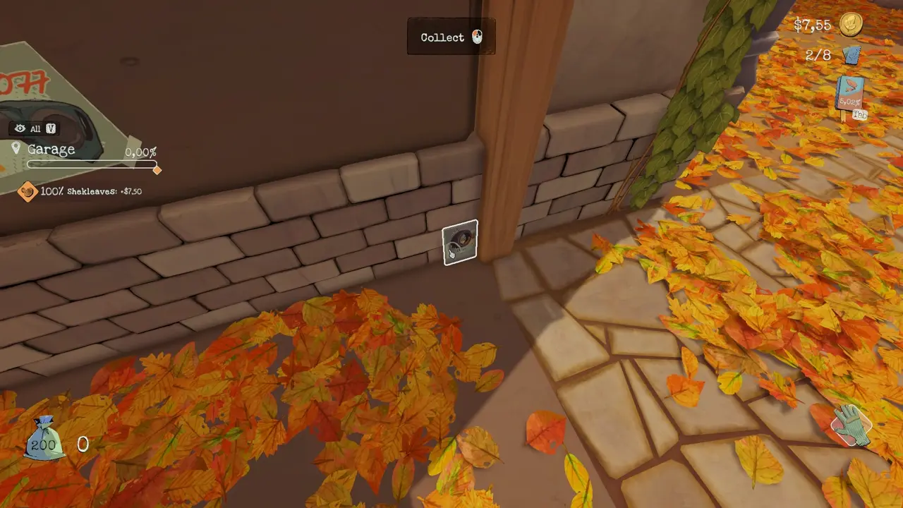 Photo 4 in the garage right wall corner to pick up