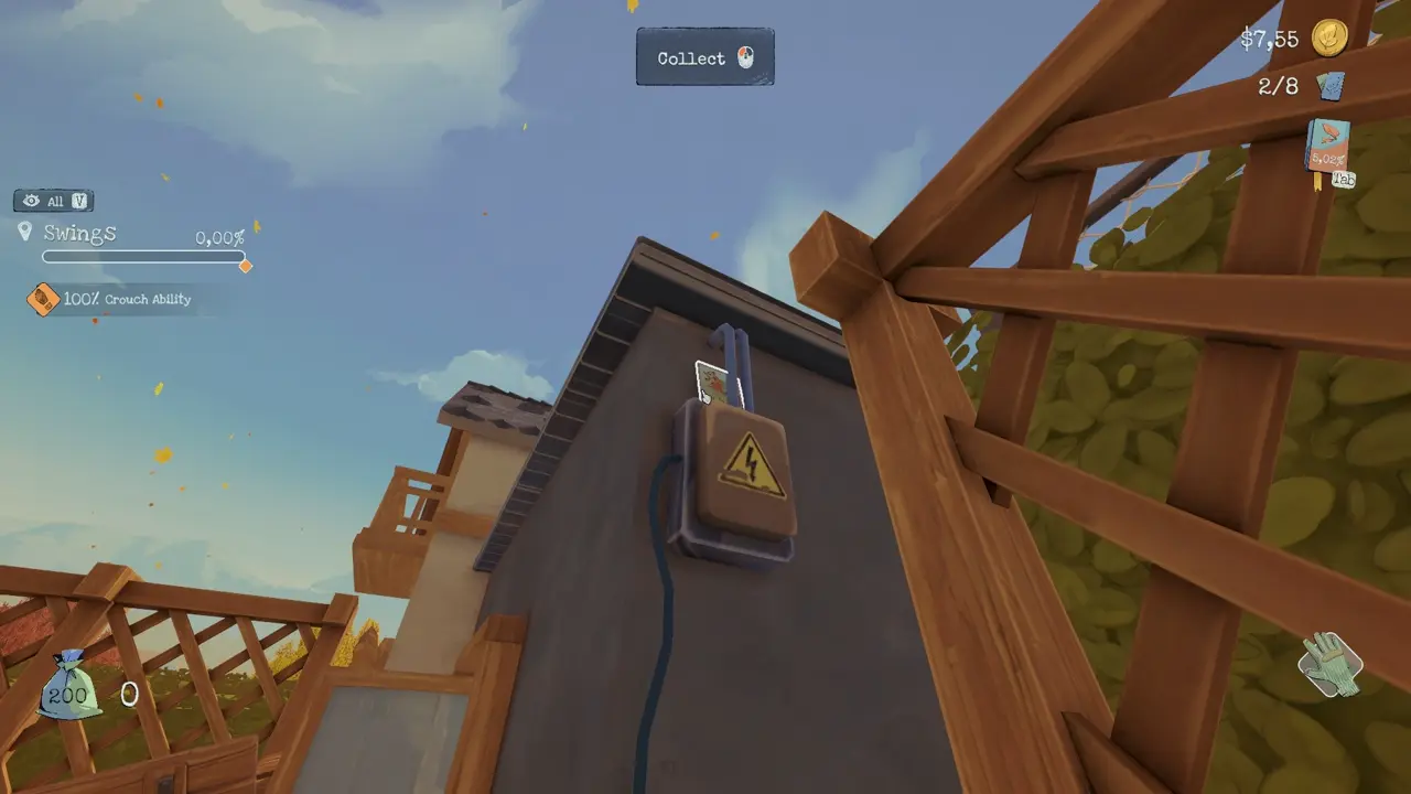 Photo 5 behind a high power box on the garage wall in the swings area