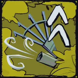 Tools listed in the shed including medium and large bags rake and leaf blower