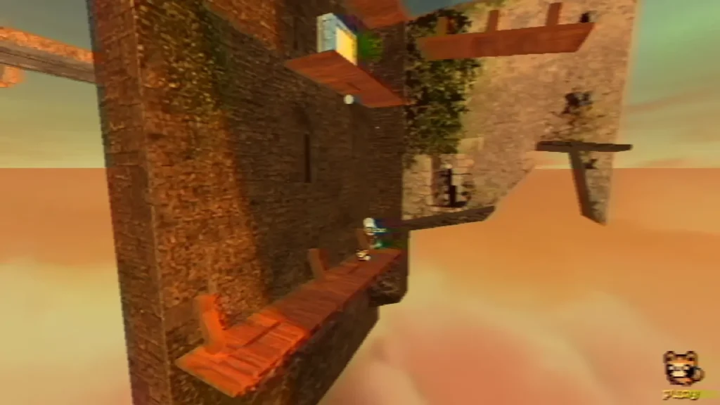 Second cat at the start of the platforming section.