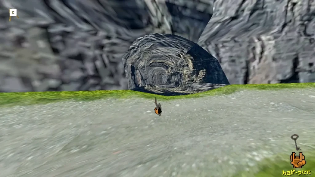 Tunnel inside the cave.