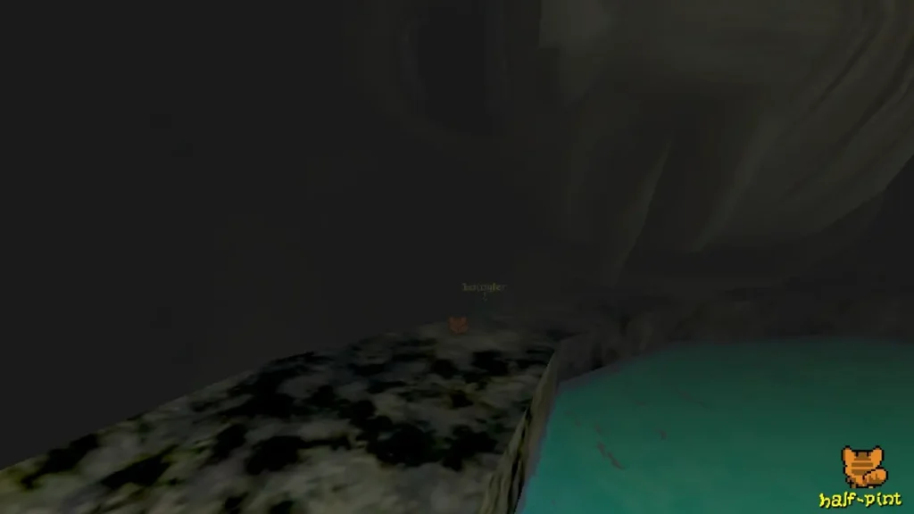 Sixth cat beside the character in the cave.