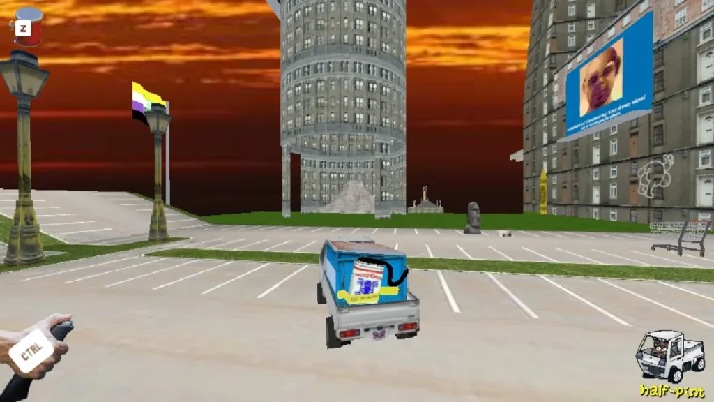 Hollow building in the trasco parking lot.