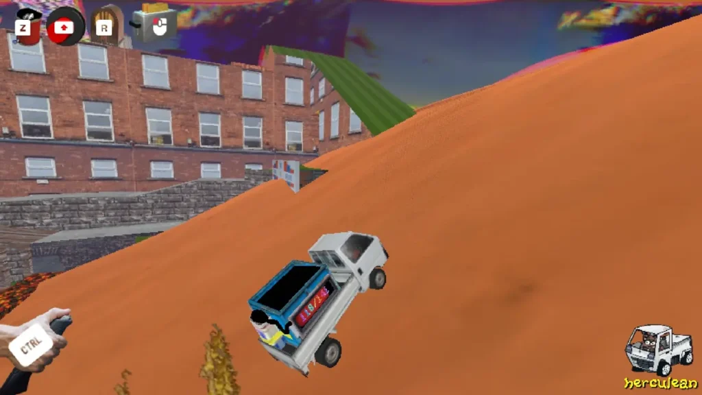 Path above the maze entrance ramp.