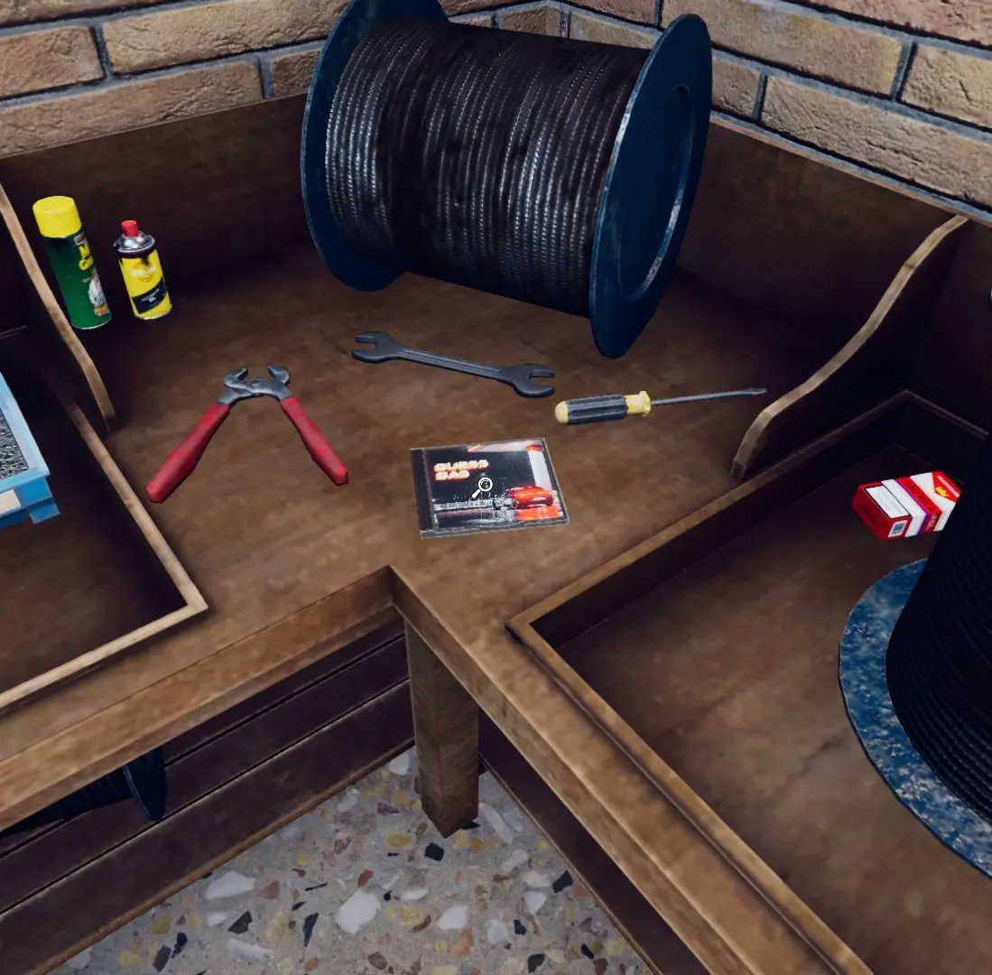 Crime Scene Cleaner Circle of Friends first CD on cabinet near sink