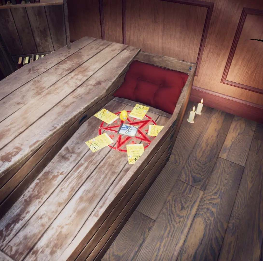 Crime Scene Cleaner Circle of Friends fifth black rubber duck on bookshelf