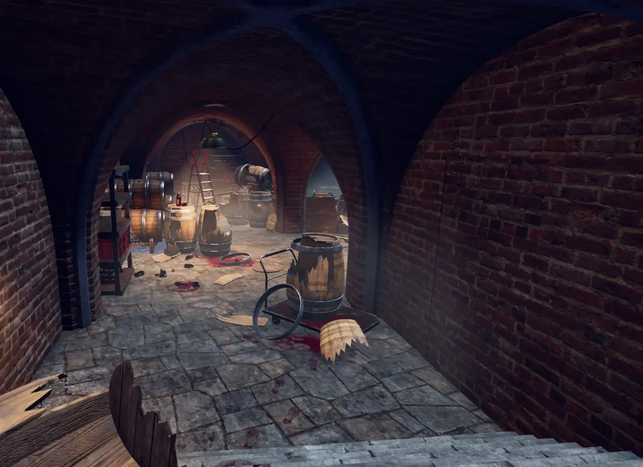 Crime Scene Cleaner Circle of Friends wine cellar faucet area