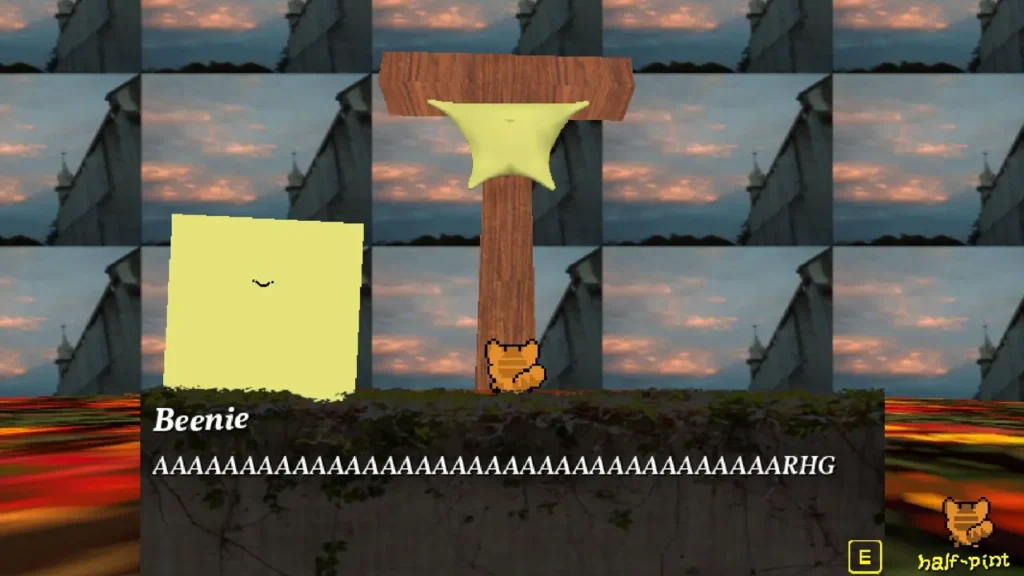 Scene where beanie gets crucified.