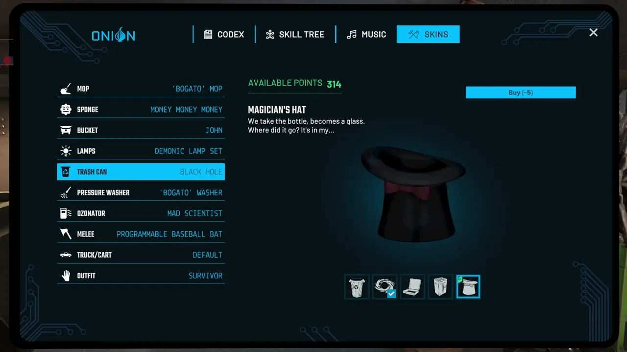 Crime Scene Cleaner Act 2 trash can skin