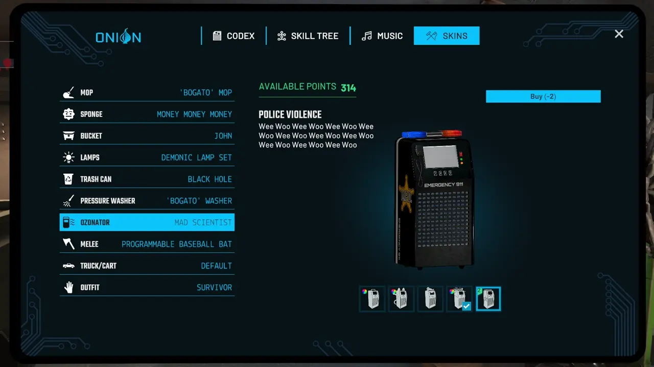 Crime Scene Cleaner Act 2 second melee skin