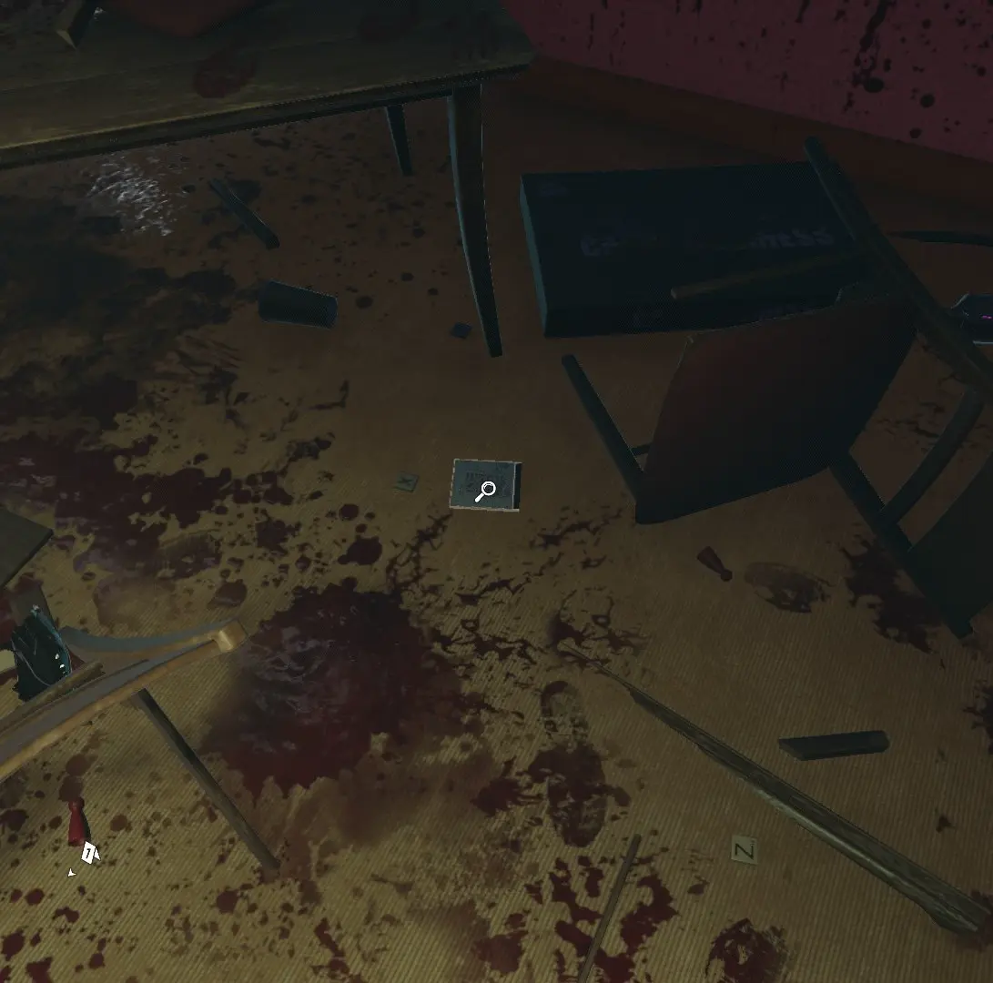 Crime Scene Cleaner Town Too Small second CD on floor in party room