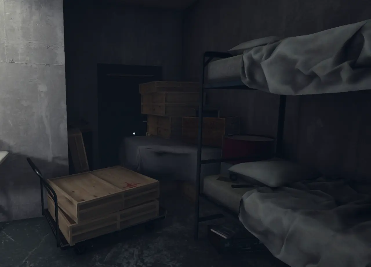 Crime Scene Cleaner Town Too Small maintenance room door behind boxes