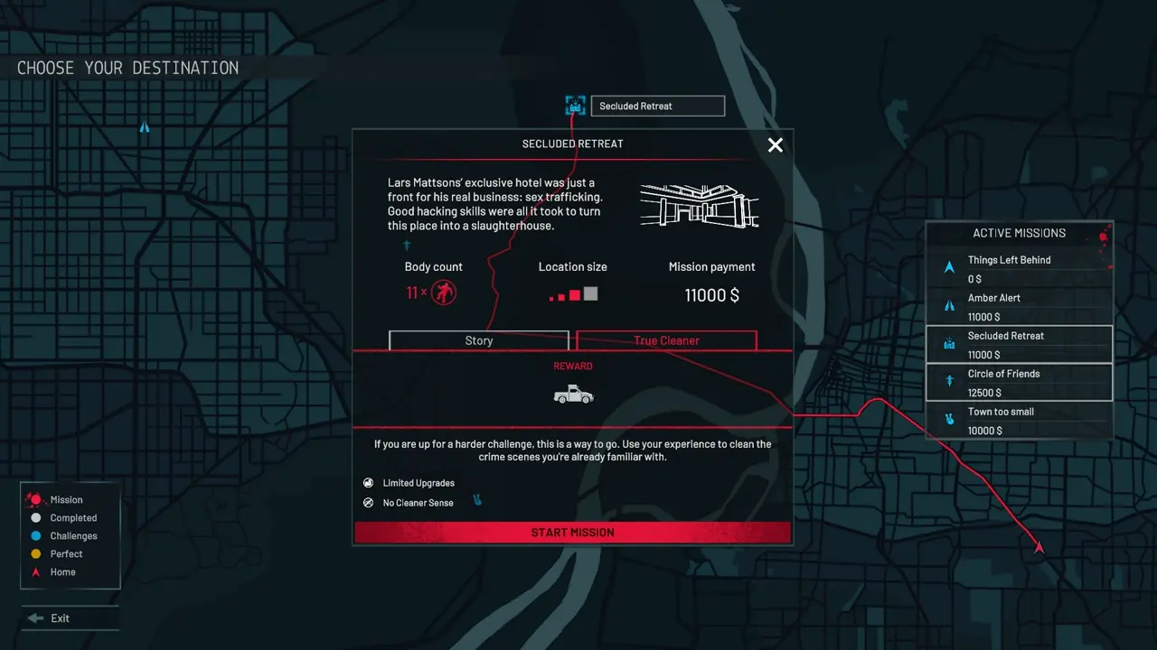 Crime Scene Cleaner True Cleaner Secluded Retreat reward skin