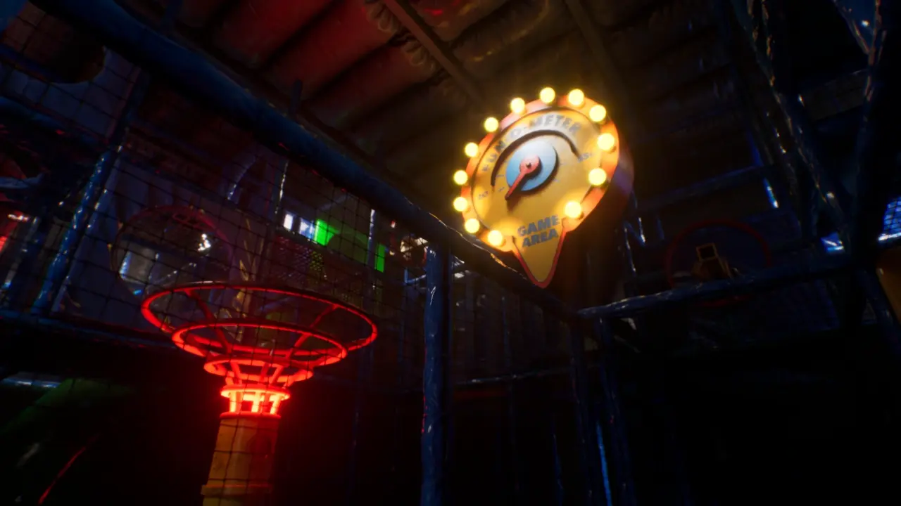 Subliminal Playplace shooting blocks into the center structure