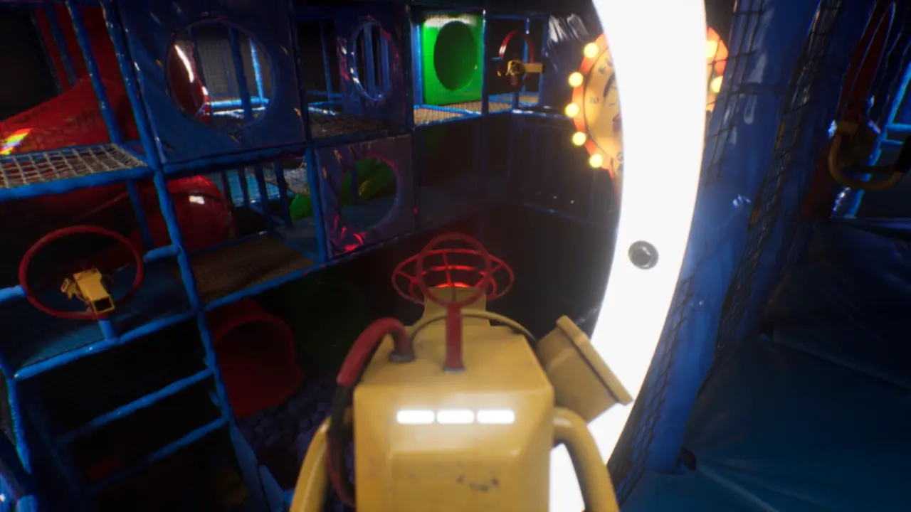 Subliminal Playplace finishing the Fun-O-Meter puzzle