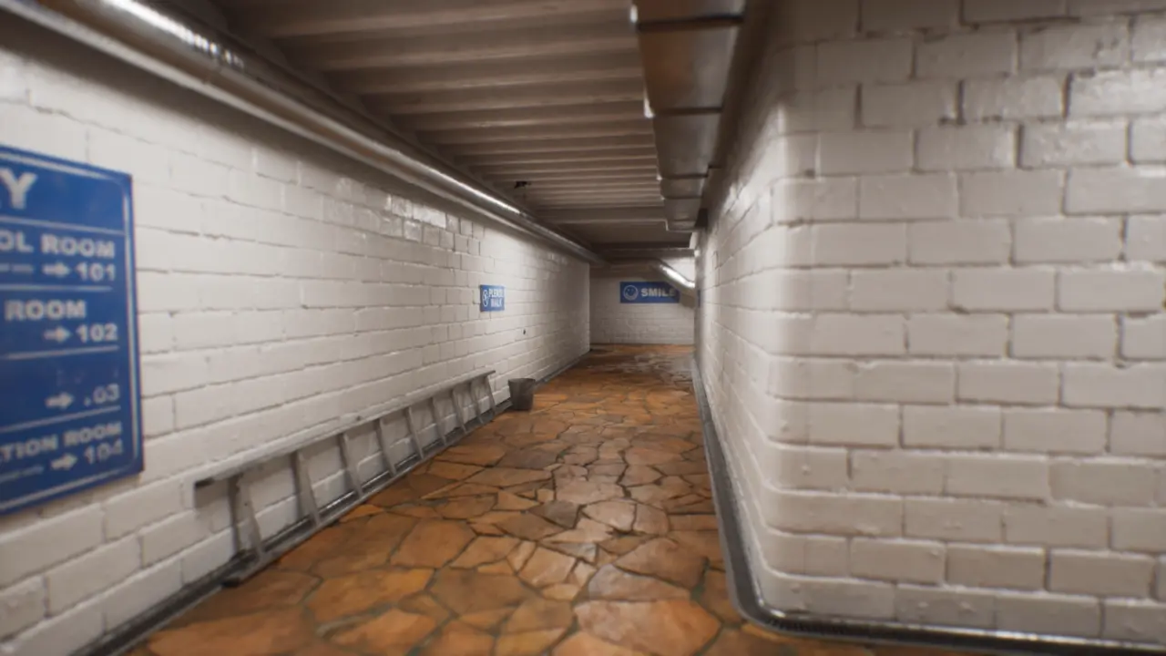 Subliminal WaterWorks walking back toward break room