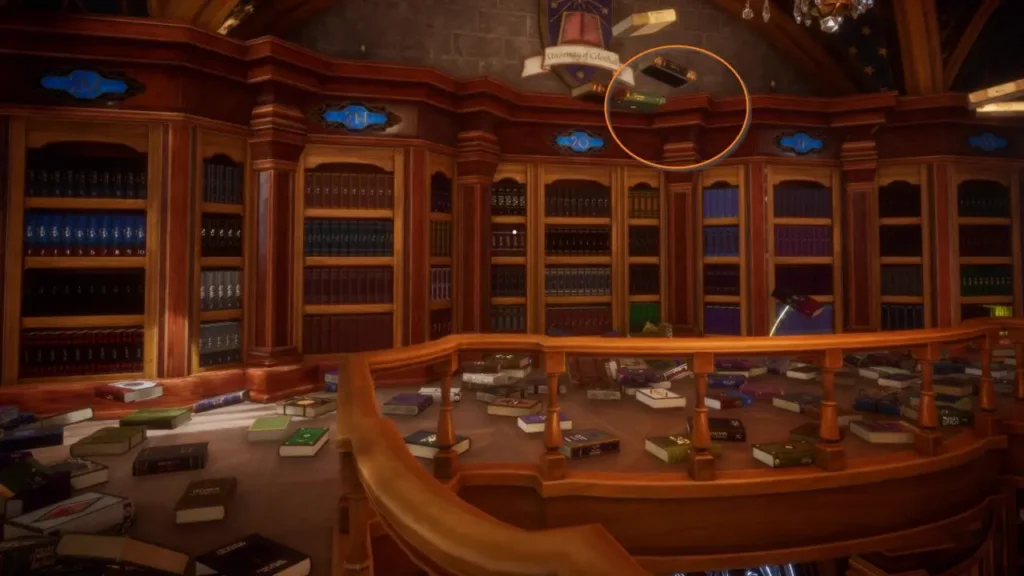 Blue Key Location in Librarian Tidy Up the Arcane Library