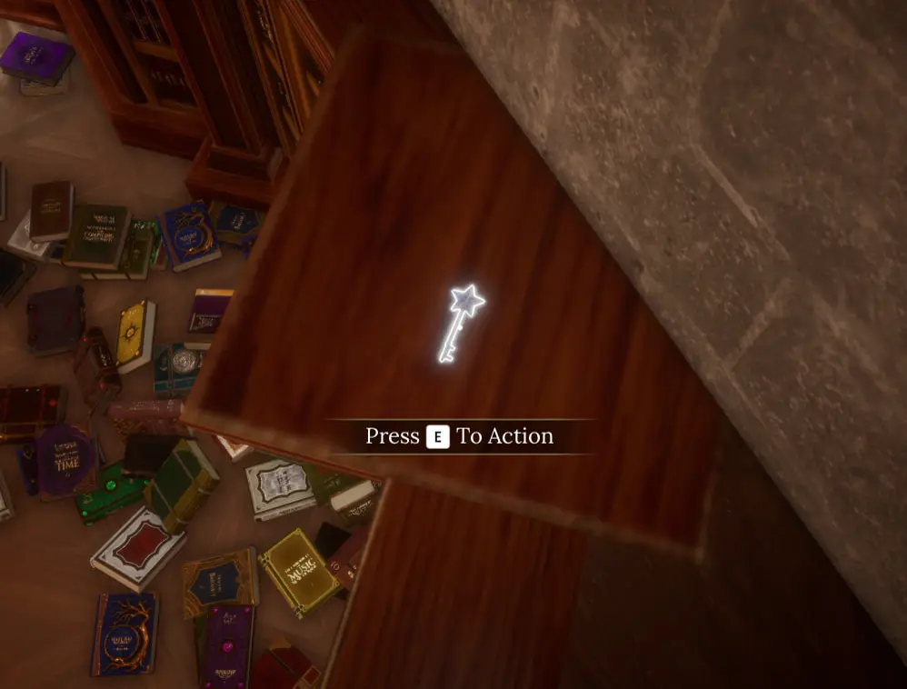Blue Key Location in Librarian Tidy Up the Arcane Library