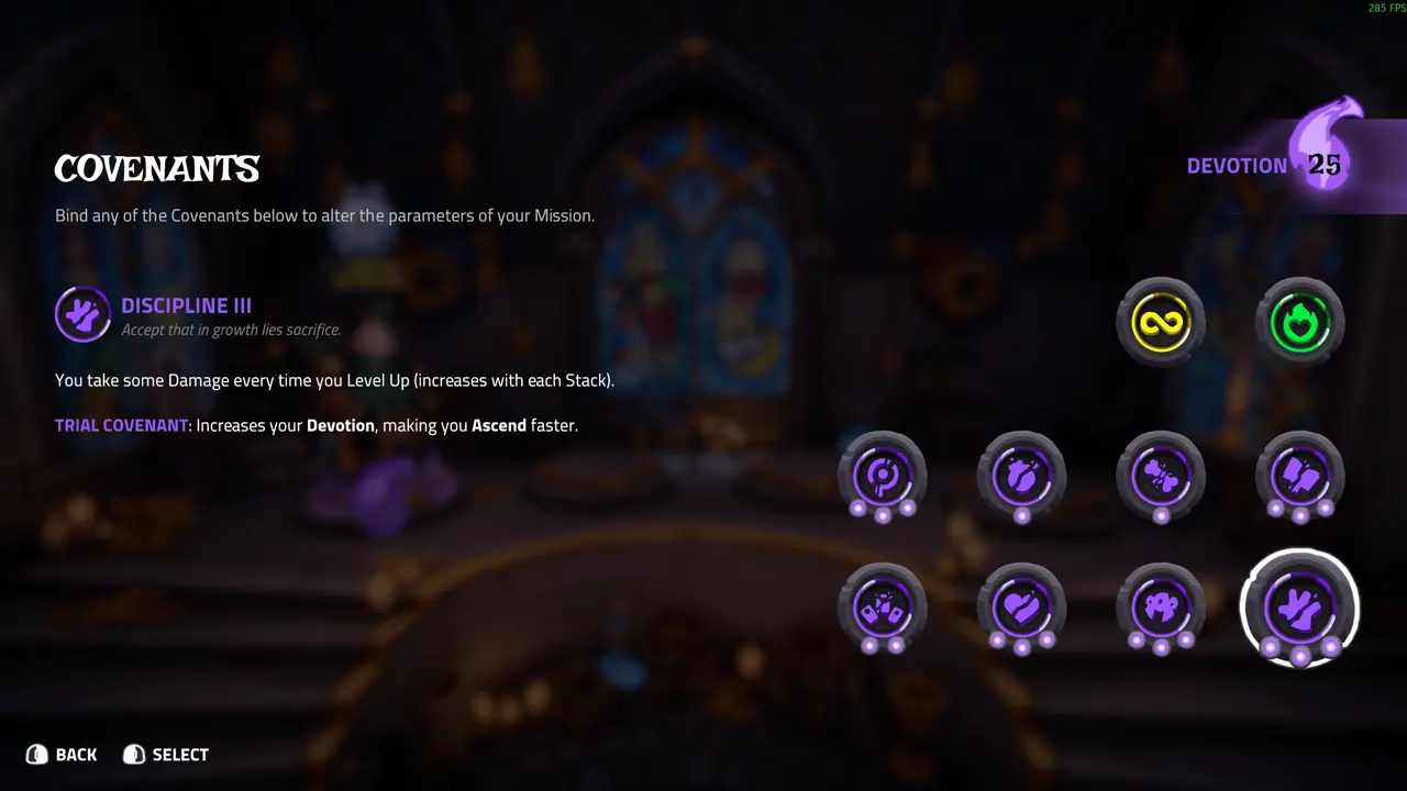 Discipline devotion modifier unlock requirement