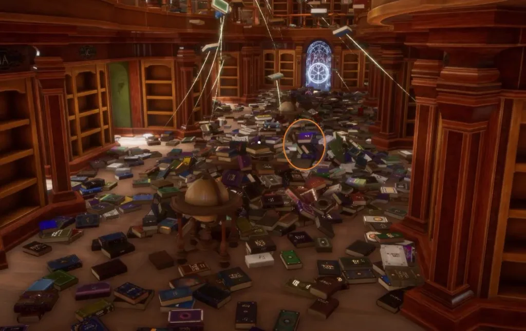 Green Key Location in Librarian Tidy Up the Arcane Library