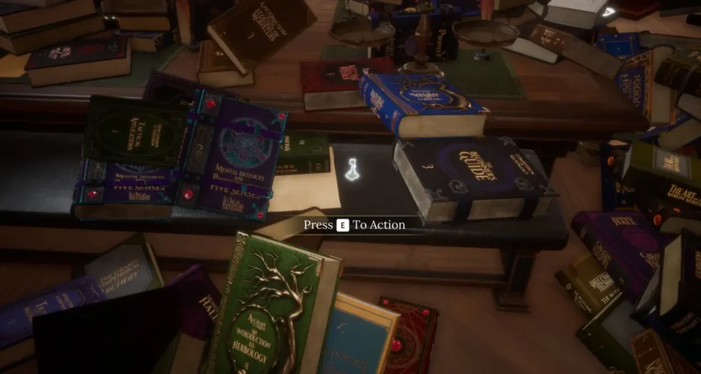 Green Key Location in Librarian Tidy Up the Arcane Library