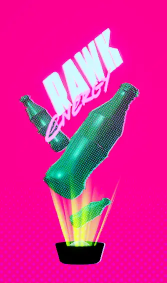 Rawk Energy Holo Ad decor memorabilia in Dead as Disco image 2