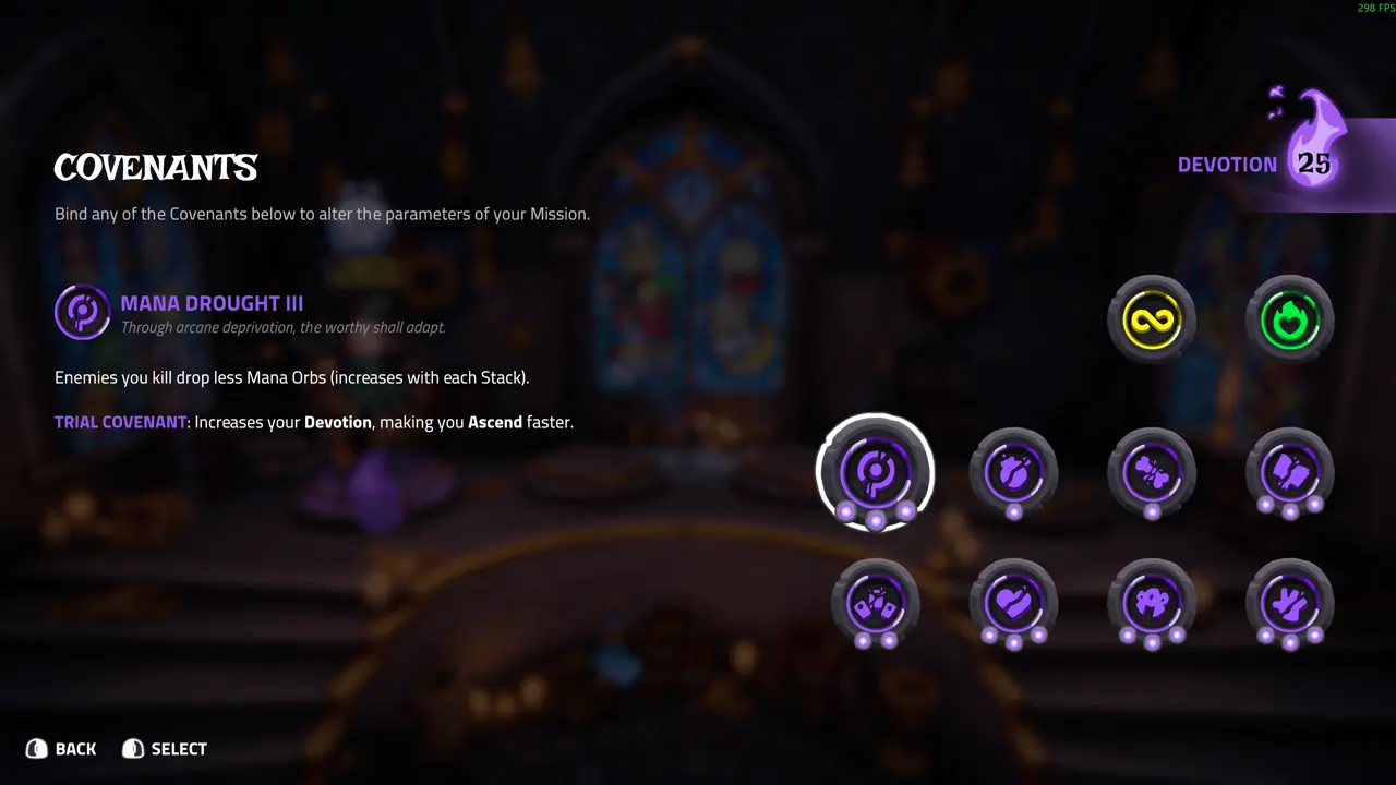 Mana Drought devotion modifier unlock requirement