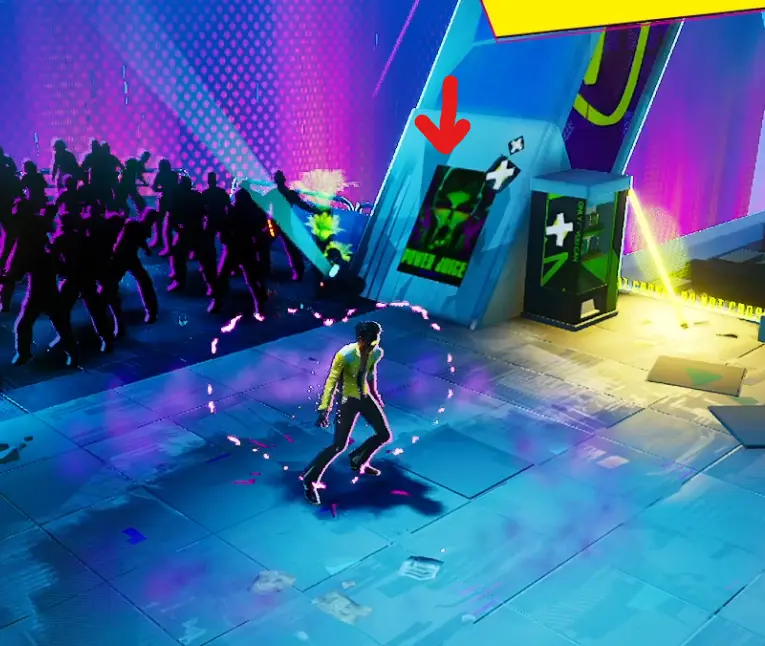 Power Juice Ad wall decor location in Dead as Disco image 1