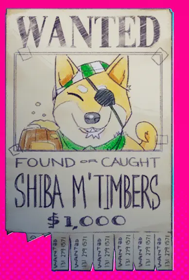 Shiba Wanted Poster wall decor location in Dead as Disco image 2