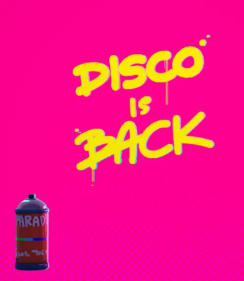 Disco Is Back” Graffiti wall decor location in Dead as Disco