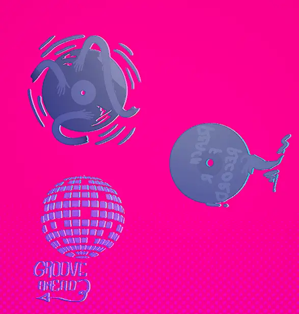 Groove Ahead” Disco Graffiti wall decor location in Dead as Disco