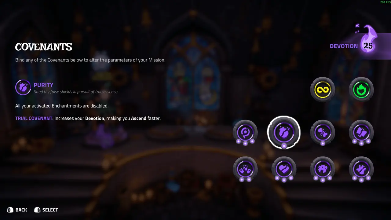Purity devotion modifier unlock requirement
