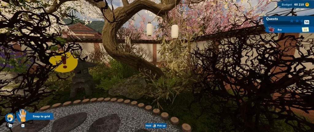 House Flipper 2 Sakura DLC collectible hidden in the garden corner