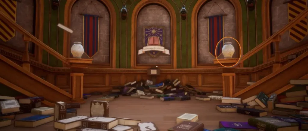 Yellow Key Location in Librarian Tidy Up the Arcane Library