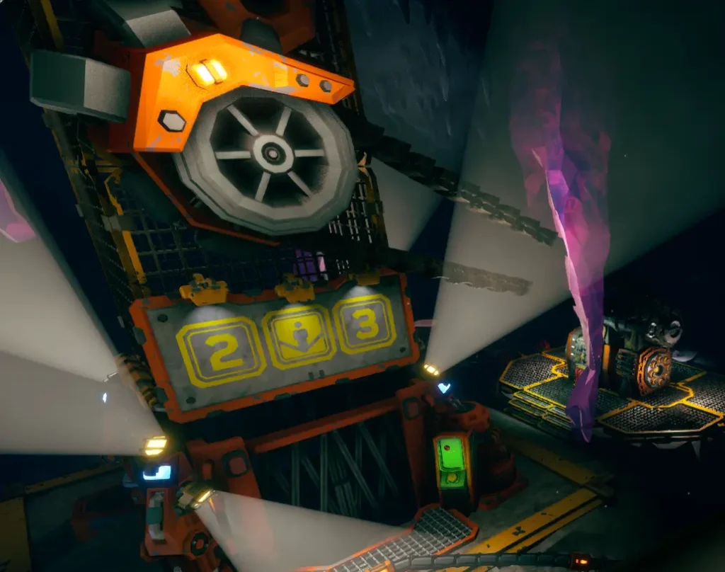 Deep Rock Galactic Rogue Core elevator generator defense during a Corespawn swarm.