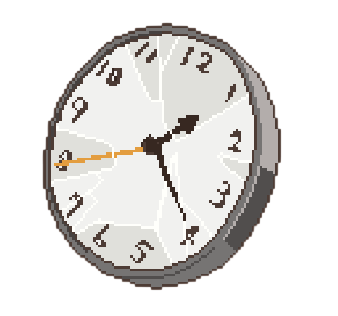 Train45 broken clock puzzle showing the displayed time used for the Passing Car route solution