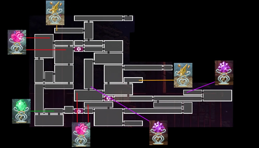 Underground Waterway and Canyon crystal map reference