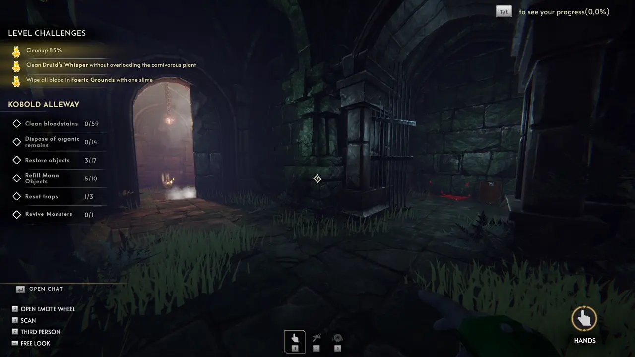 Dark Tower The Botanical hidden door opened by the Kobold Alleyway button