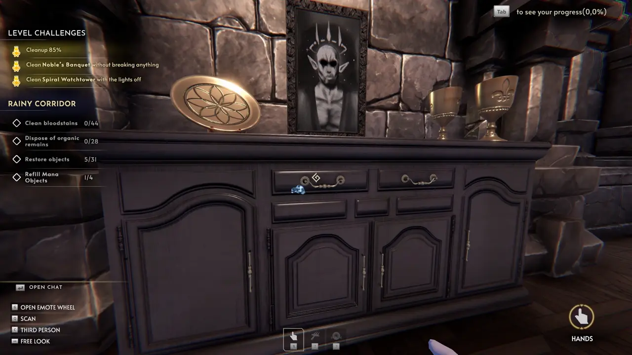 Dark Tower The Dining Room golden item behind the Vampire painting