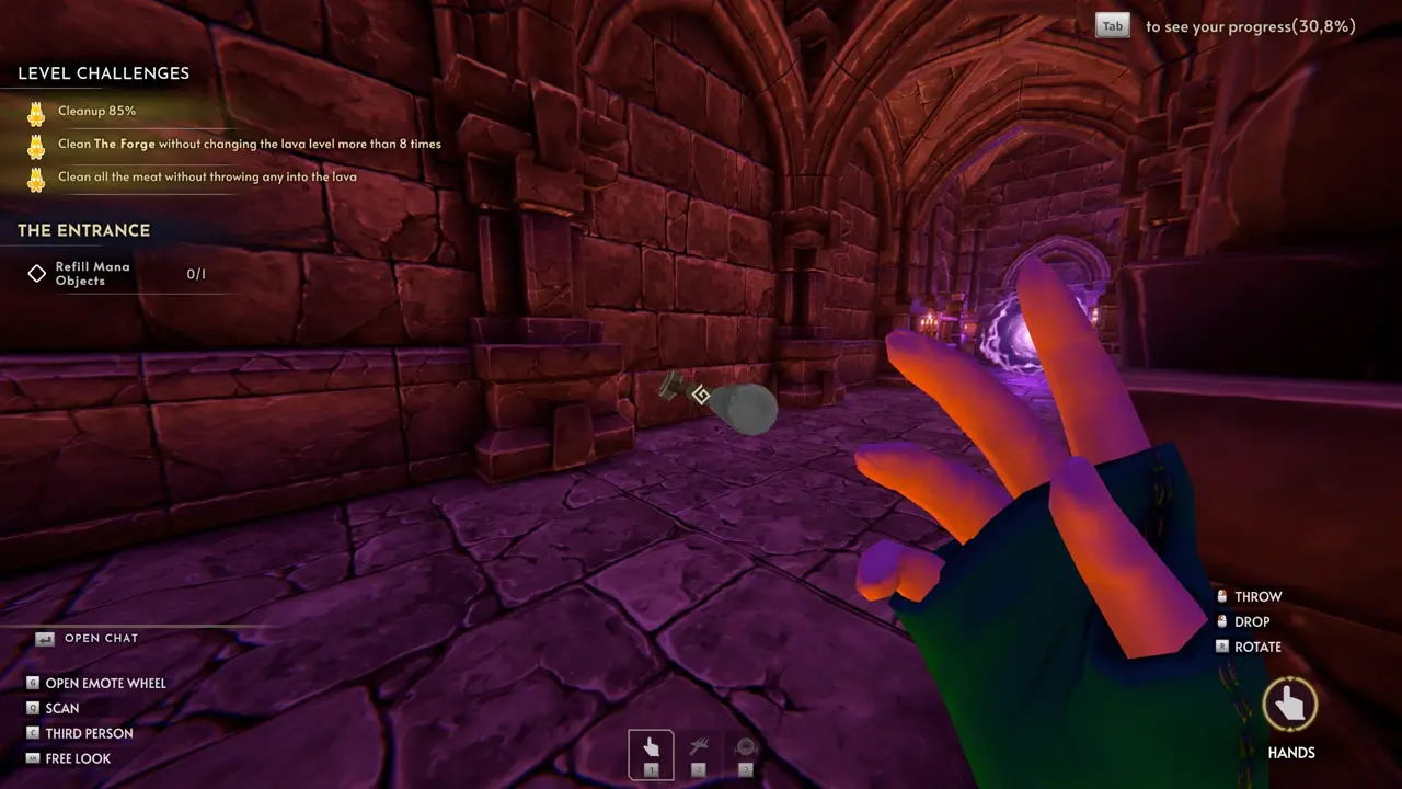 Dark Tower The Forge Entrance fake wall with missing baseboard