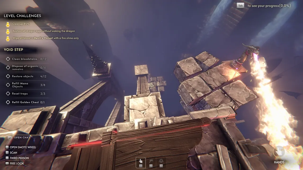 Dark Tower The Great Room purple magic circle bridge platform for Void Step